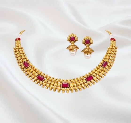 Ruby Stone With Pearl