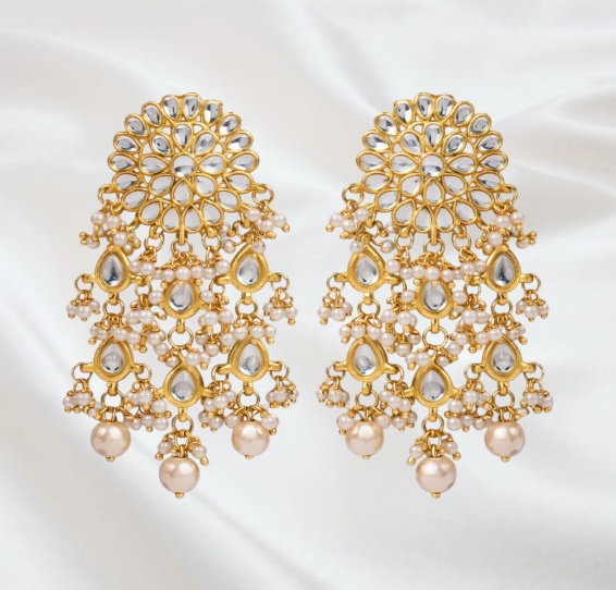 White Jhumka
