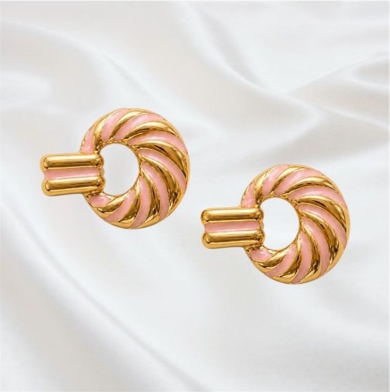 Oval Circle Stud